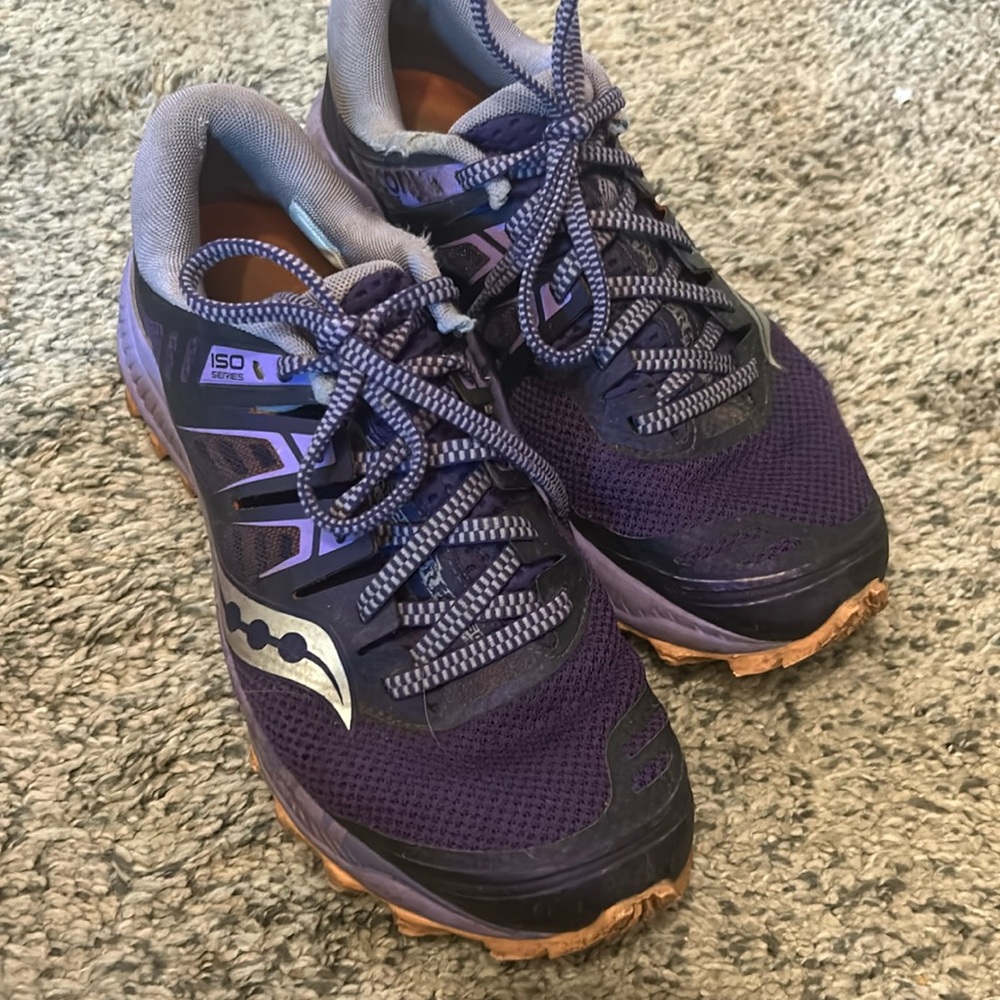 Saucony trail shoes. Size 9. Purple